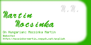 martin mocsinka business card